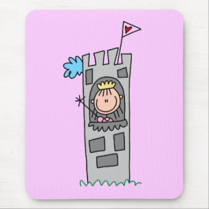 Tapis De Souris Princesse dans la tour du château