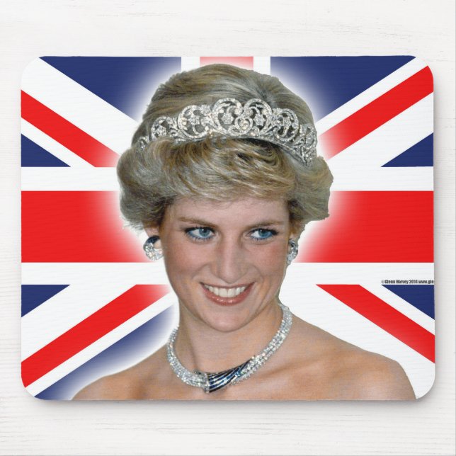 Tapis De Souris Princesse Diana Union Jack de HRH (Devant)