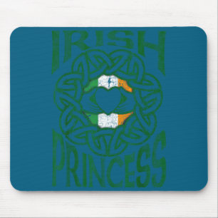 Tapis De Souris Princesse Irlandaise Nœud Celtique Bague Claddagh