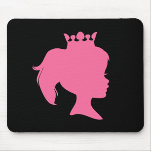 Tapis De Souris Princesse rose T-shirts et cadeaux de silhouette