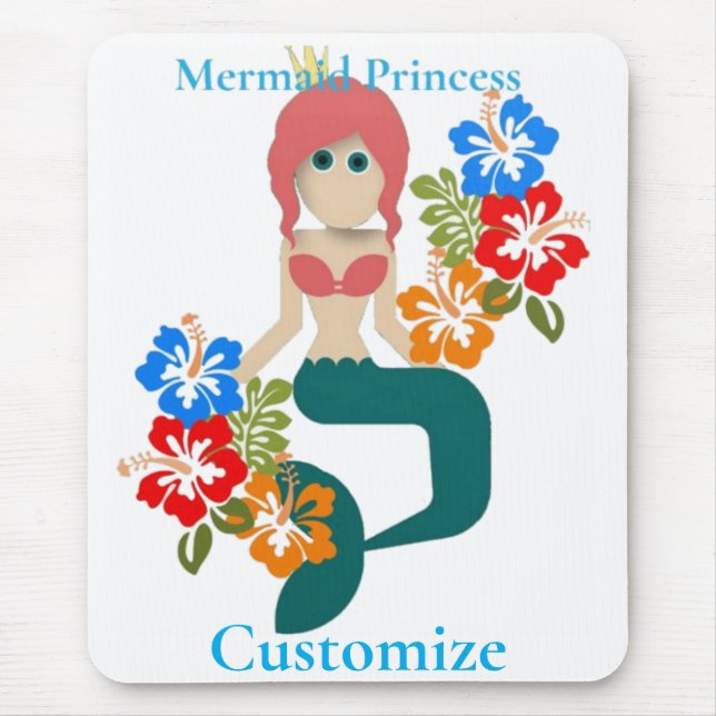 Tapis De Souris Princesse Sirène Roux de Thunder_Cove (Devant)