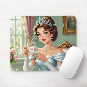Tapis De Souris Princesse sophistiquée avec couronne robe élégante
