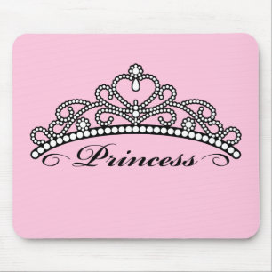 Tapis De Souris Princesse Tiara Mouseapad (arrière - plan rose)