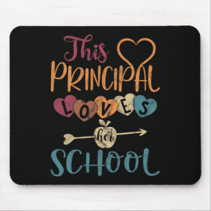 Tapis De Souris Principal aime son enseignant principal divertisse