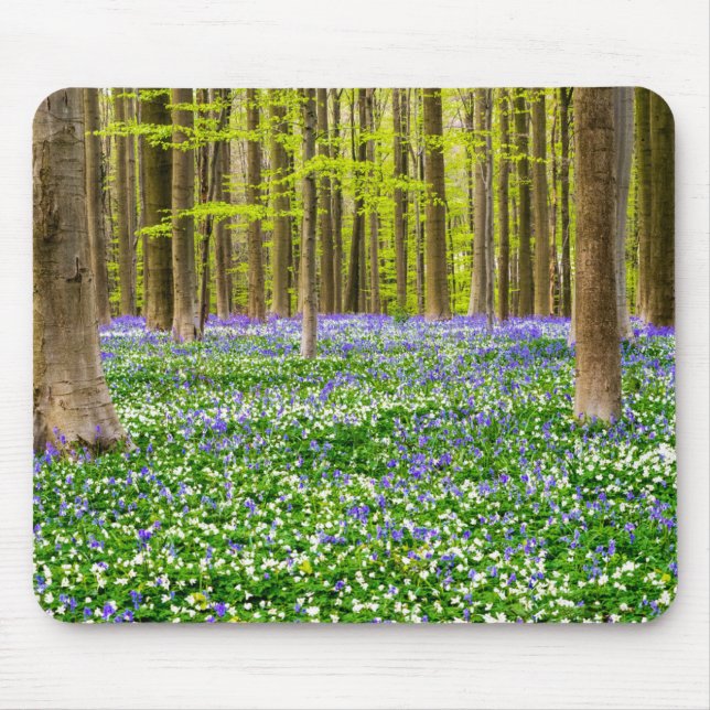 Tapis De Souris Printemps dans la Forêt Bleue (Devant)