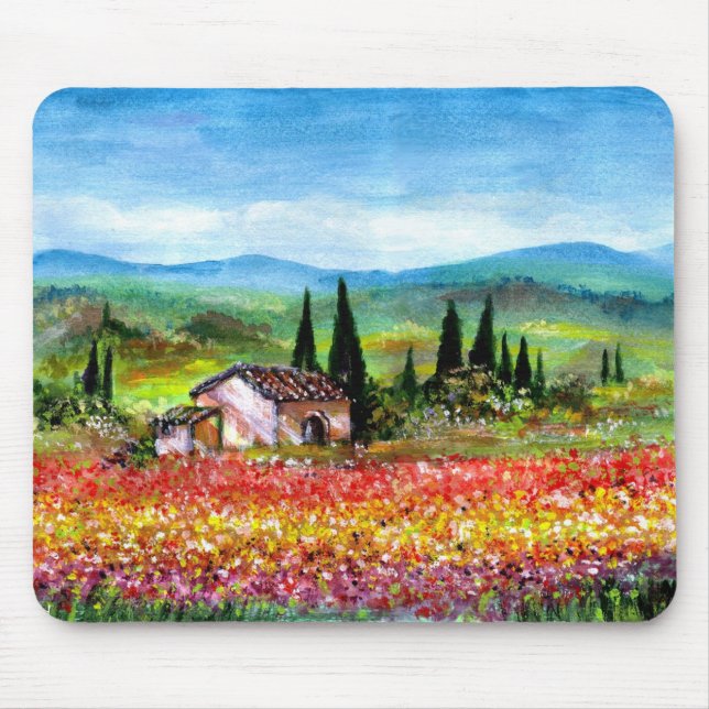 Tapis De Souris PRINTEMPS EN TOUSCANE - Sur mesure (Devant)