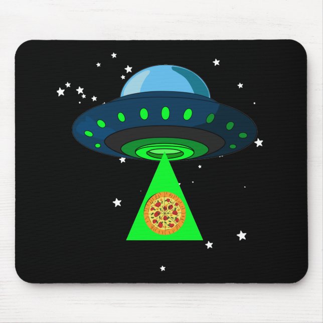 Tapis De Souris Prise de pizza UFO (Devant)