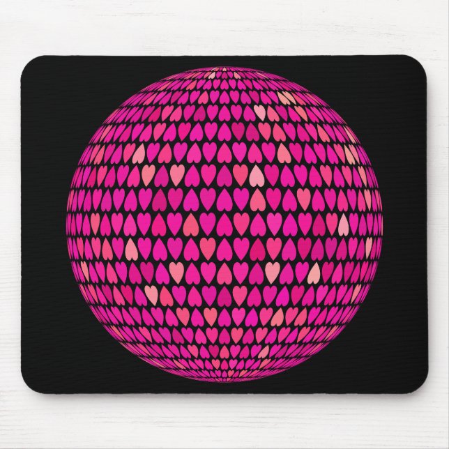 Tapis De Souris Prismatic Alternating Hearts Sphere (Devant)