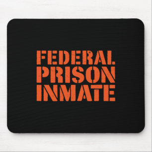 Tapis De Souris Prison Fédérale Détenu Détenu Numéro Uniforme Drôl