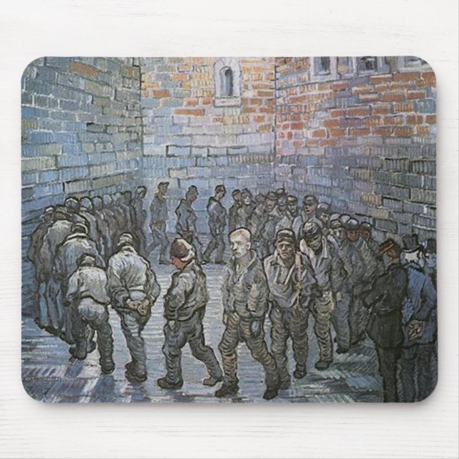 Tapis De Souris Prisonniers Exercice par Vincent van Gogh (Devant)