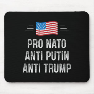 Tapis De Souris Pro Nato - Anti Poutine - Anti Trump - Style Rétro