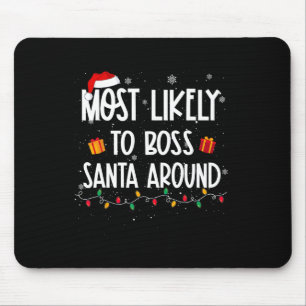 Tapis De Souris Probablement Boss Père Noël Autour De Noël Fun Xma
