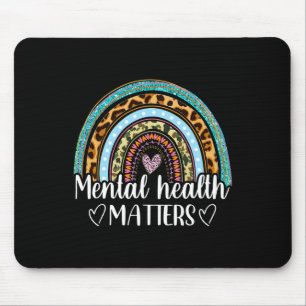 Tapis De Souris Problèmes de santé mentale Empreinte de léopard Bo