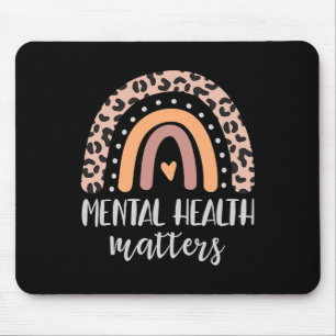 Tapis De Souris Problèmes de santé mentale Empreinte de léopard Bo