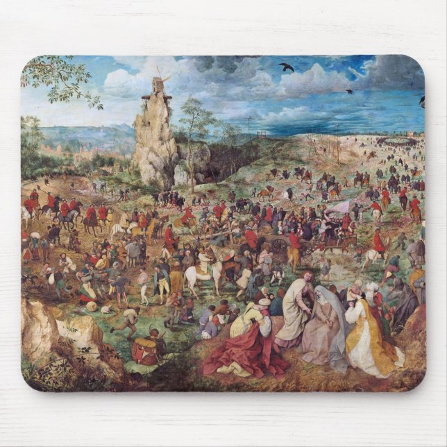 Tapis De Souris Procession au Calvaire, Pieter Bruegel (Devant)
