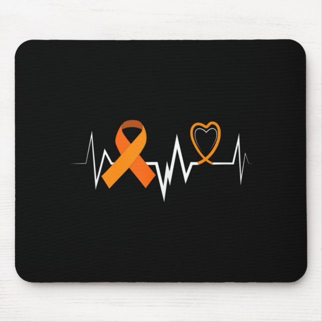 Tapis De Souris Produits Heartbeat Leukemia Ribbon Leukemia Award (Devant)