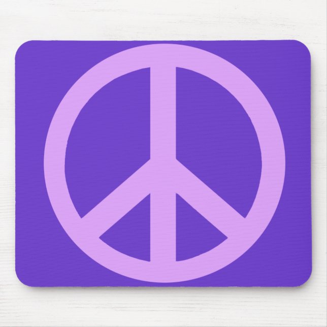 Tapis De Souris Produits lilas de signe de paix (Devant)