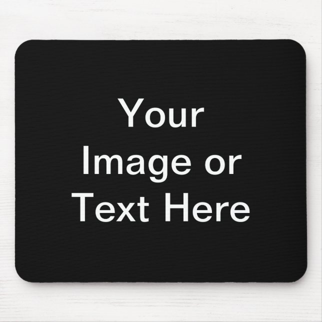 Tapis De Souris Produits personnalisés en noir (Devant)