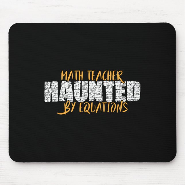 Tapis De Souris Prof de maths Amateur de maths effrayant Halloween (Devant)