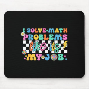 Tapis De Souris Prof de maths rétro funky drôle retour à l'école G