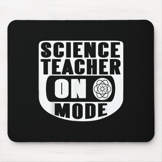 Tapis De Souris Prof de science drôle en mode activé avec atome (Devant)