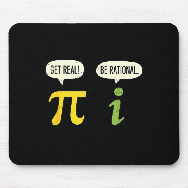 Tapis De Souris Prof Math Pi Soyez Réel Soyez Rationnel Drôle Math (Devant)
