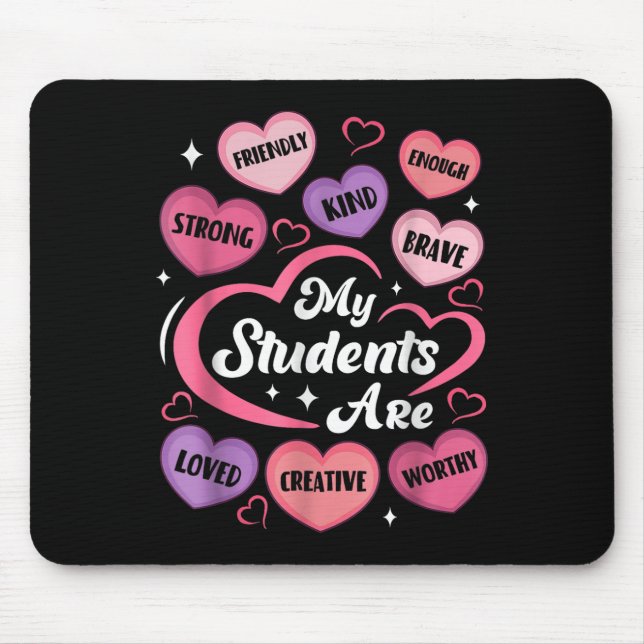 Tapis De Souris Professeur Affirmations positives Candy Heart Vale (Devant)