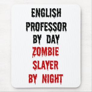 Tapis De Souris Professeur anglais Zombie Slayer