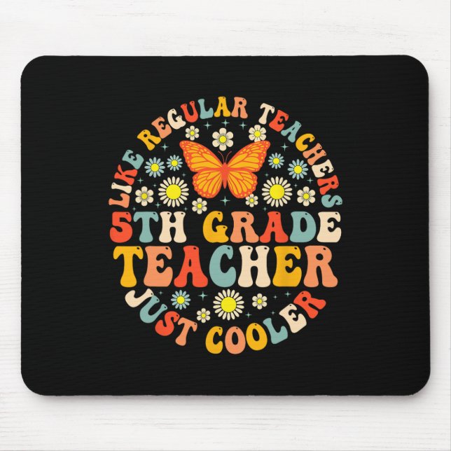 Tapis De Souris Professeur de 5e année comme un professeur normal  (Devant)