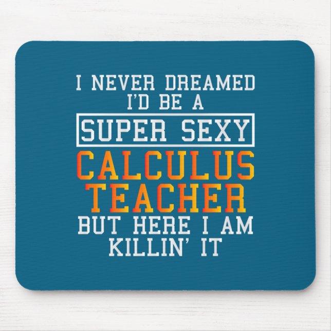 Tapis De Souris Professeur de calcul drôle Math Professeur  (Devant)