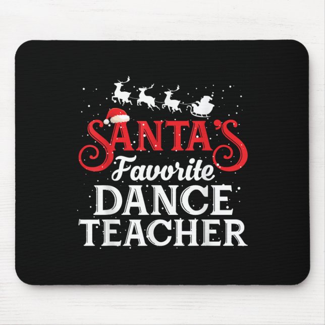 Tapis De Souris Professeur de danse préféré du Père Noël Funny Noë (Devant)