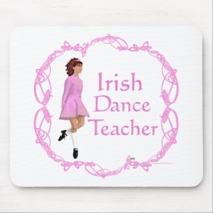 Tapis De Souris Professeur de danse step Irlandaise - Rose