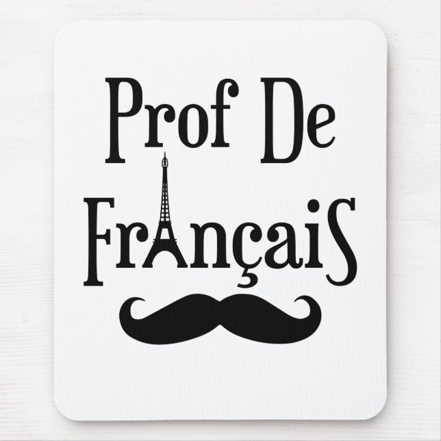 Tapis De Souris Professeur de français Prof de Francais (Devant)