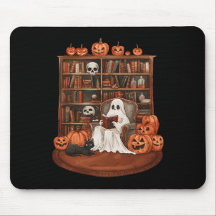 Tapis De Souris Professeur de lecture du livre fantôme Halloween L