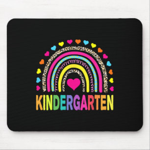 Tapis De Souris Professeur de maternelle arc-en-ciel léopard premi