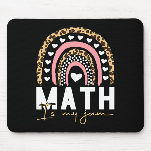 Tapis De Souris Professeur de mathématiques - Math is My Jam Retou (Devant)