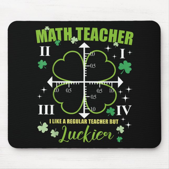 Tapis De Souris Professeur de maths Comme la journée régulière Luc (Devant)
