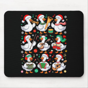 Tapis De Souris Professeur de musique de Noël Oie Jouant Instrumen