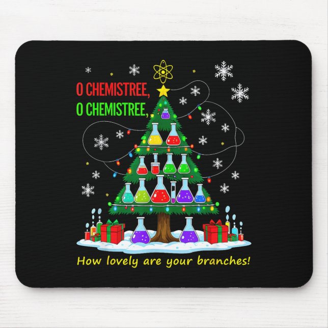 Tapis De Souris Professeur de sciences de Noël 67 Meme Santa Oh Ch (Devant)