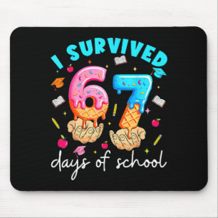 Tapis De Souris Professeur j'ai survécu 67 jours d'école drôle mèm