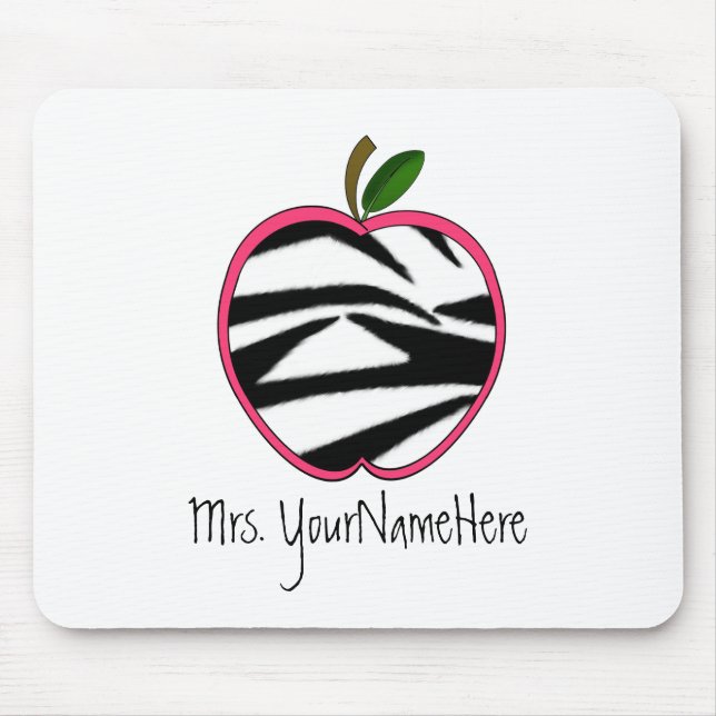 Tapis De Souris Professeur Mousepad - copie Apple de zèbre (Devant)