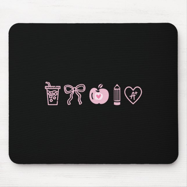 Tapis De Souris Professeur Saint-Valentin Coquette Cœurs Café Glac (Devant)
