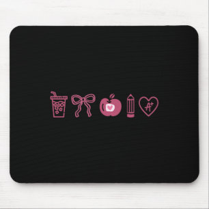 Tapis De Souris Professeur Saint-Valentin Coquette Cœurs Café Glac