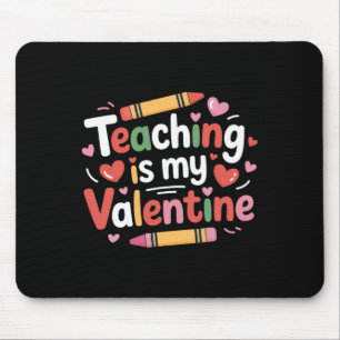 Tapis De Souris Professeur Saint-Valentin Drôle Crayon Enseigner E