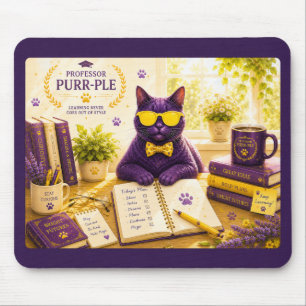 Tapis de souris Professor Purr-Ple™