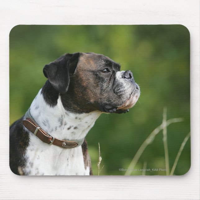 Tapis De Souris Profil de chien de boxeur (Devant)