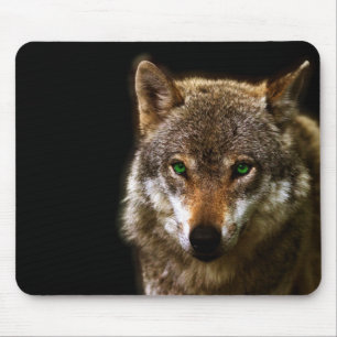 Tapis De Souris Profil de loup avec l'arrière - plan editable de ~
