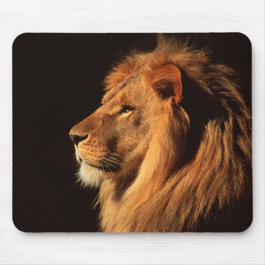 Tapis De Souris Profil Masculin De Lion Images De Faune Par Zazzle Fr