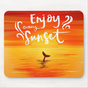 Tapis De Souris Profitez de chaque coucher de soleil avec la queue