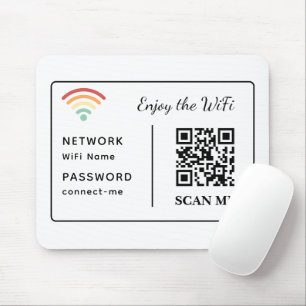 Tapis De Souris Profitez de WiFi QR Code Nom et mot de passe résea